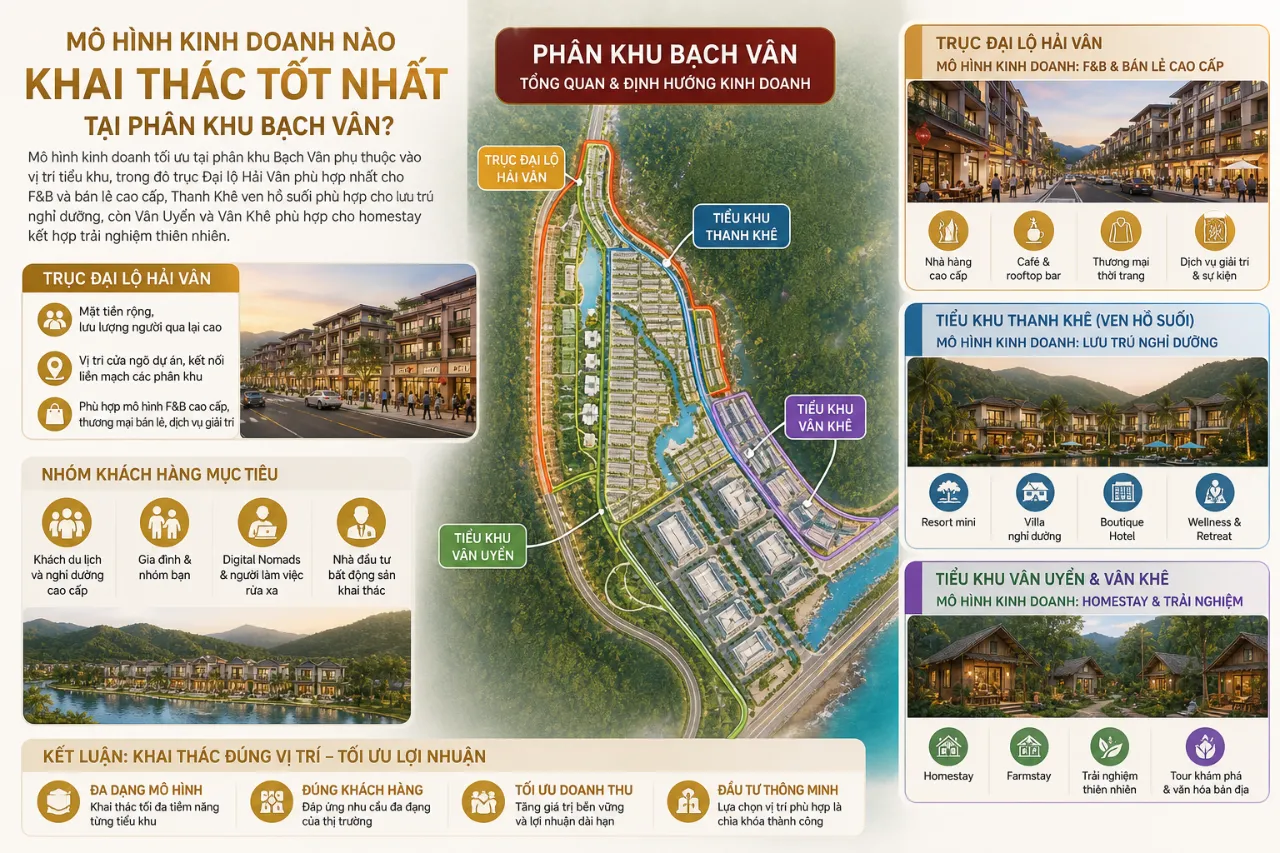 Mô Hình Kinh Doanh Nào Khai Thác Tốt Nhất Tại Phân Khu Bạch Vân?