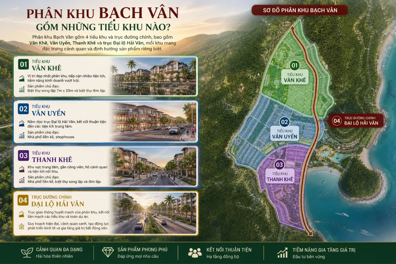 Phân Khu Bạch Vân Gồm Những Tiểu Khu Nào?