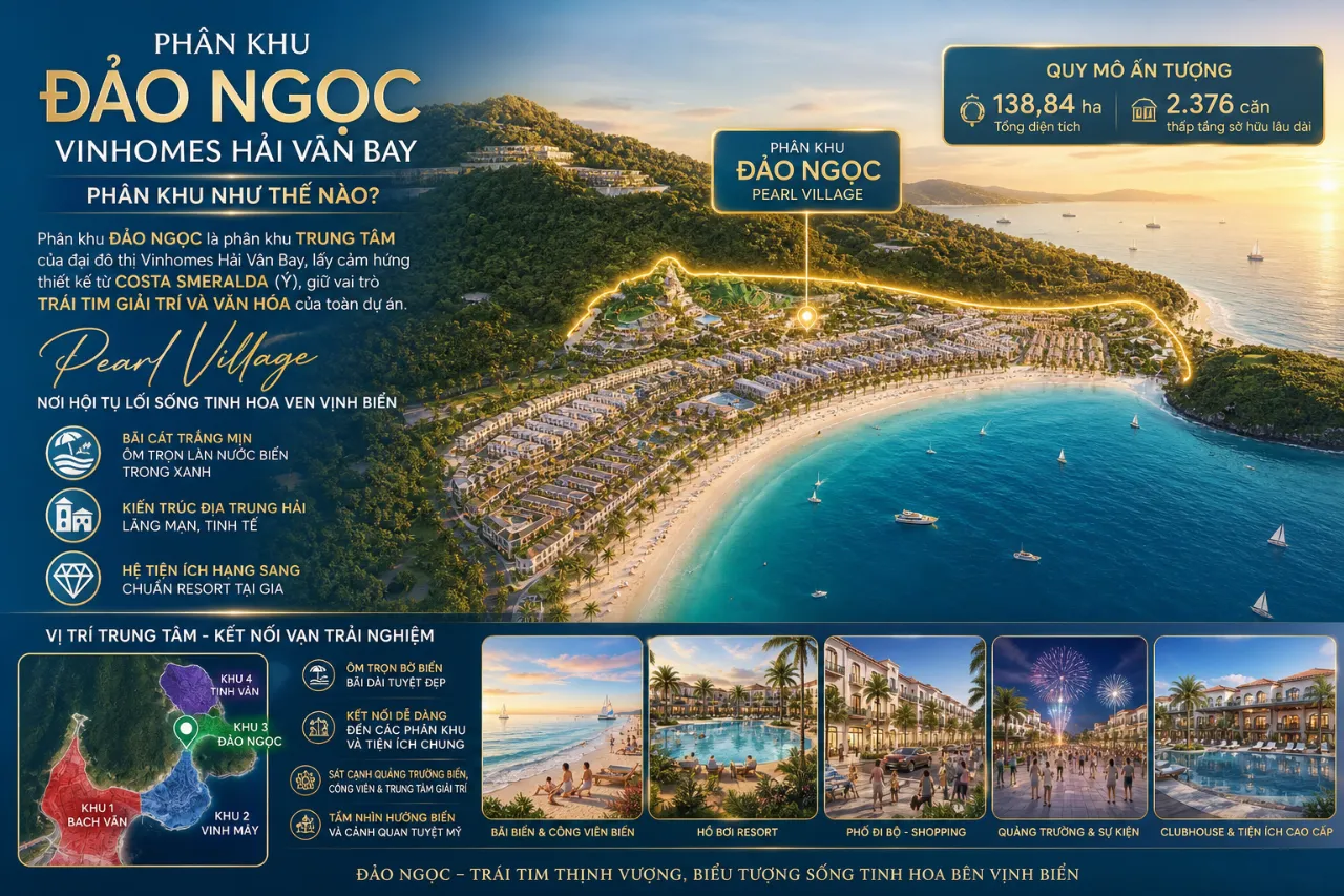 Phân Khu Đảo Ngọc Vinhomes Hải Vân Bay Là Phân Khu Như Thế Nào?