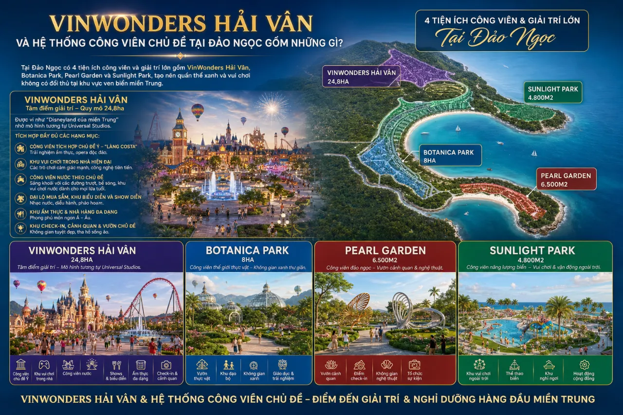 VinWonders Hải Vân Và Hệ Thống Công Viên Chủ Đề Tại Đảo Ngọc Gồm Những Gì?
