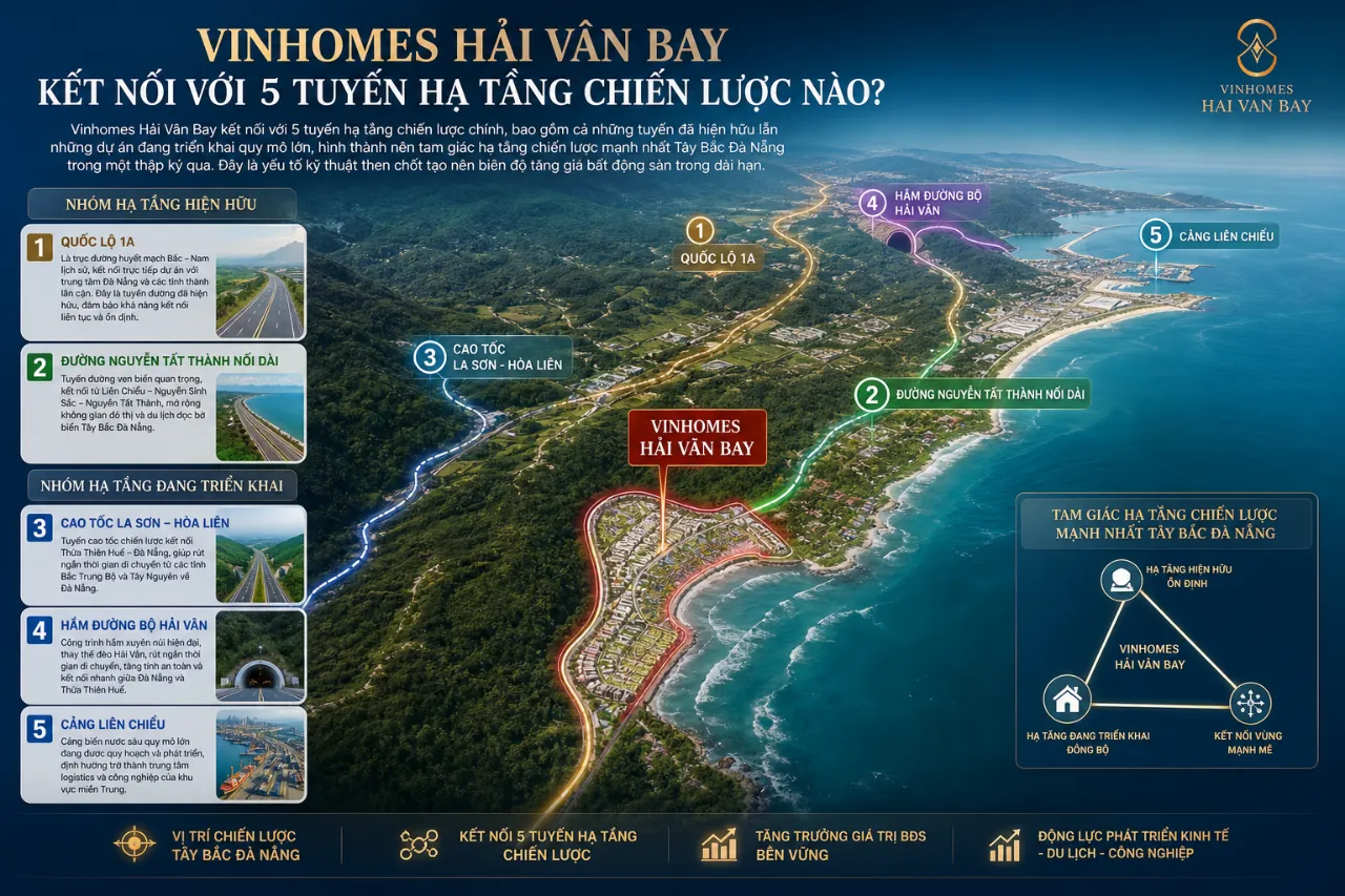 Vinhomes Hải Vân Bay Kết Nối Với Những Tuyến Hạ Tầng Chiến Lược Nào?